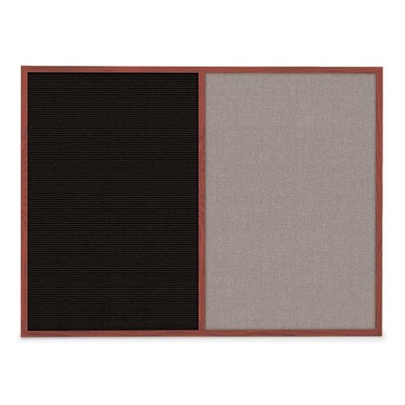 United Visual Products Slim Style Indoor Enclosed Corkboard, 48 UVRDS48SBH-GOLD-CORK